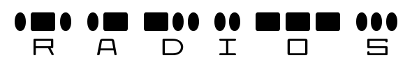 Radios in Motion font preview